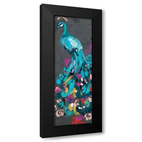 Flower Feathers II Black Modern Wood Framed Art Print with Double Matting by Goldberger, Jennifer