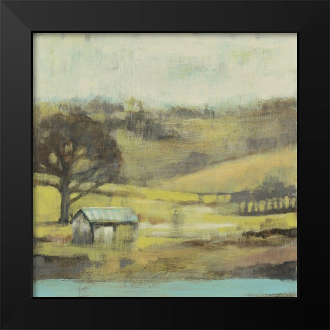 Pastoral Mist I Black Modern Wood Framed Art Print by Goldberger, Jennifer