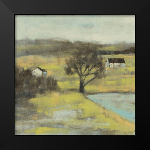 Pastoral Mist II Black Modern Wood Framed Art Print by Goldberger, Jennifer