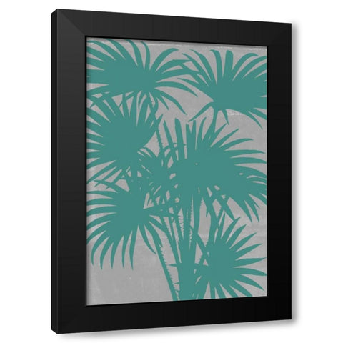 Chromatic Palms II Black Modern Wood Framed Art Print with Double Matting by Goldberger, Jennifer