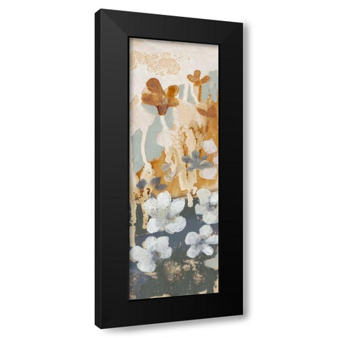 Drippy Flower Abstract II Black Modern Wood Framed Art Print with Double Matting by Goldberger, Jennifer