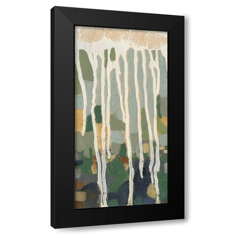Mosaic Treeline I Black Modern Wood Framed Art Print with Double Matting by Goldberger, Jennifer