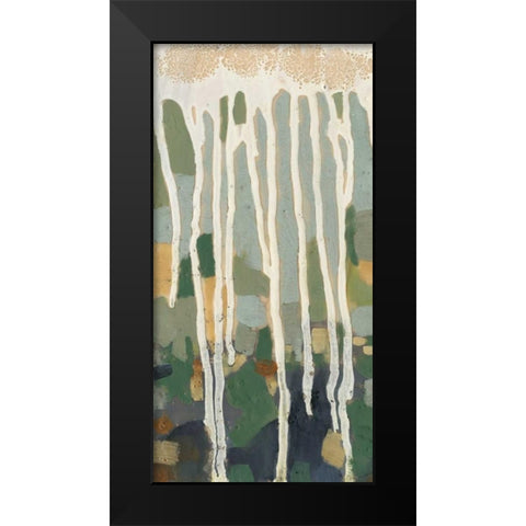 Mosaic Treeline I Black Modern Wood Framed Art Print by Goldberger, Jennifer