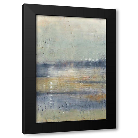 Glimmer II Black Modern Wood Framed Art Print by Jennifer Goldberger