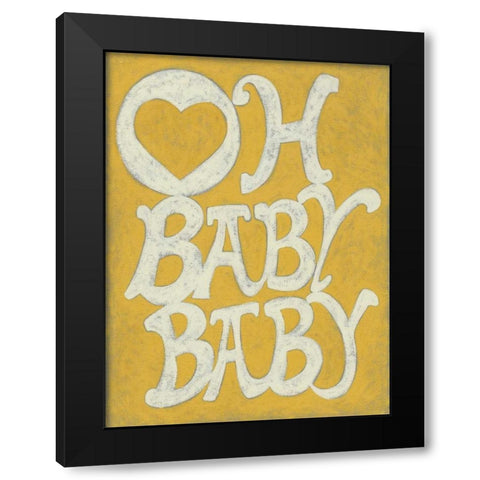 Oh Baby, Baby Black Modern Wood Framed Art Print by Zarris, Chariklia