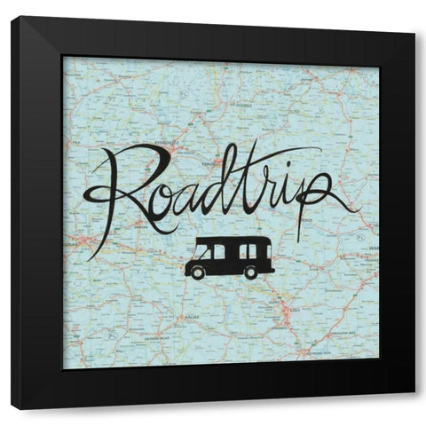 Road Trip II Black Modern Wood Framed Art Print by Popp, Grace