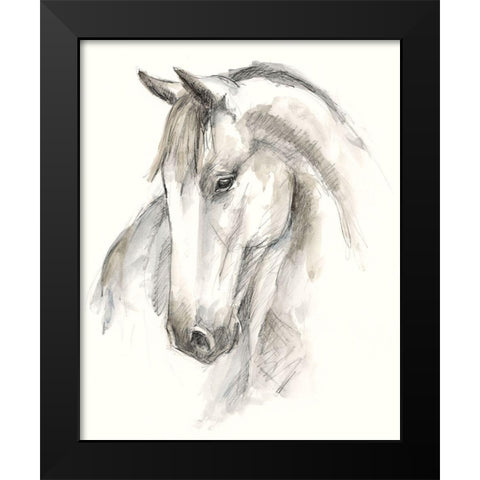 Watercolor Equine Study II Black Modern Wood Framed Art Print by Harper, Ethan