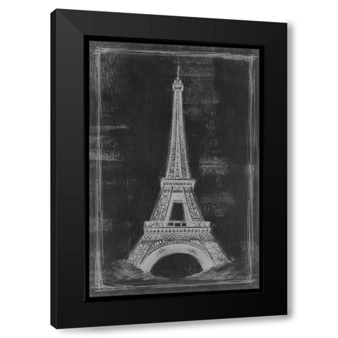 European Icon Blueprint I Black Modern Wood Framed Art Print with Double Matting by Harper
