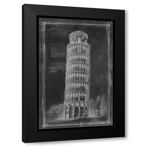 European Icon Blueprint II Black Modern Wood Framed Art Print by Harper