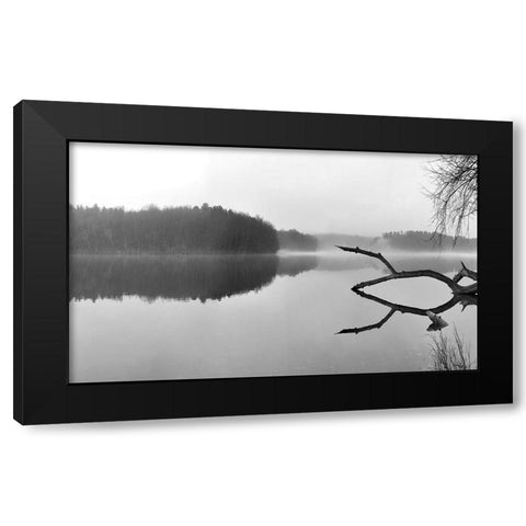 Croton Resevoir Black Modern Wood Framed Art Print by McLoughlin, James