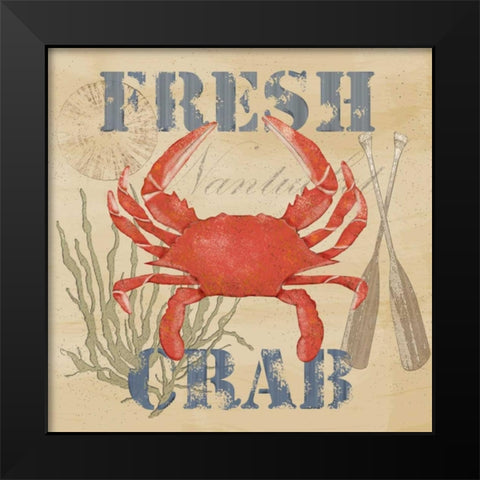 Wild Caught Crab Black Modern Wood Framed Art Print by Reynolds, Jade