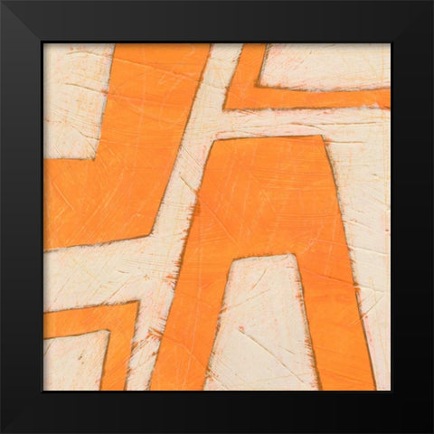 Spectrum Hieroglyph II Black Modern Wood Framed Art Print by Vess, June Erica