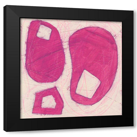 Spectrum Hieroglyph IV Black Modern Wood Framed Art Print with Double Matting by Vess, June Erica
