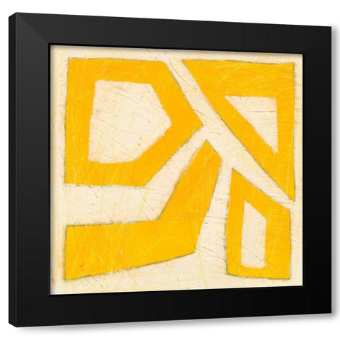Spectrum Hieroglyph VIII Black Modern Wood Framed Art Print with Double Matting by Vess, June Erica