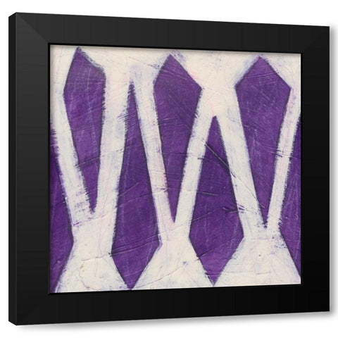 Spectrum Hieroglyph IX Black Modern Wood Framed Art Print by Vess, June Erica