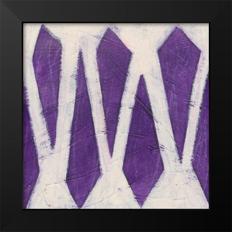 Spectrum Hieroglyph IX Black Modern Wood Framed Art Print by Vess, June Erica