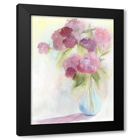 Glowing Bouquet I Black Modern Wood Framed Art Print with Double Matting by Popp, Grace