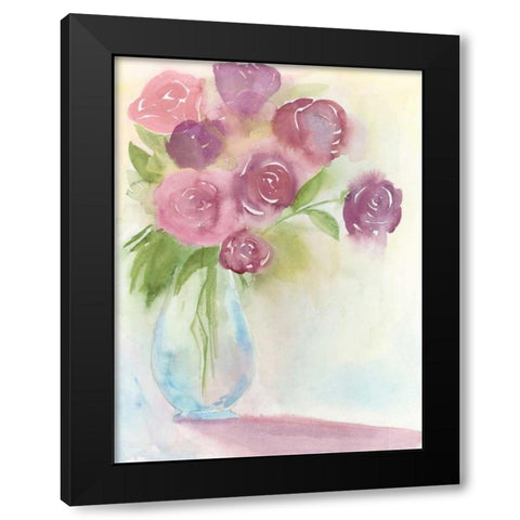 Glowing Bouquet II Black Modern Wood Framed Art Print by Popp, Grace