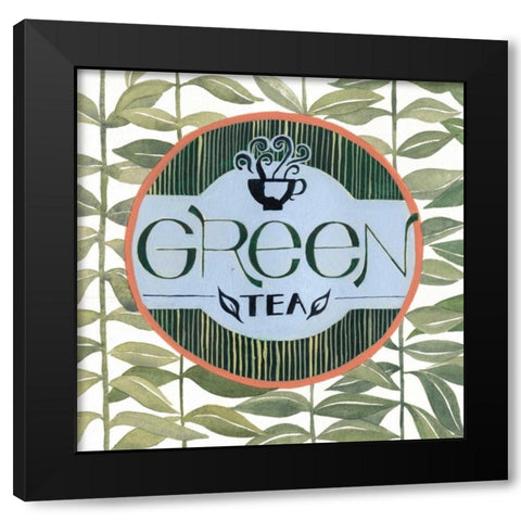 Tea Label III Black Modern Wood Framed Art Print with Double Matting by Popp, Grace