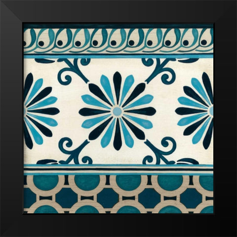 Indigo Frieze II Black Modern Wood Framed Art Print by Vess, June Erica