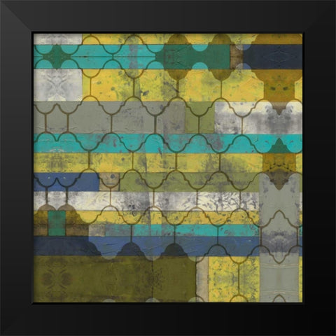 Linear Arabesque II Black Modern Wood Framed Art Print by Goldberger, Jennifer