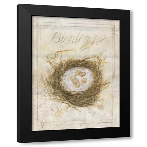 Nest - Bunting Black Modern Wood Framed Art Print by Della-Piana, Elissa