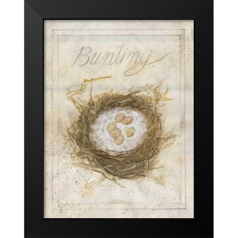 Nest - Bunting Black Modern Wood Framed Art Print by Della-Piana, Elissa