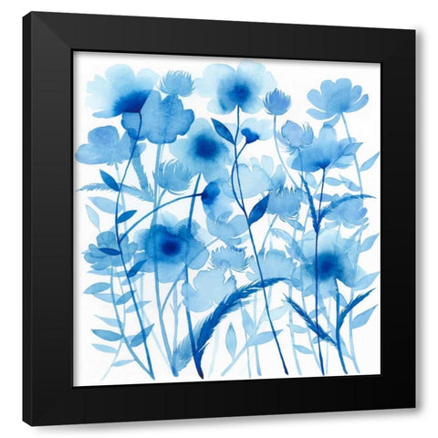 Cobalt Sway II Black Modern Wood Framed Art Print by Popp, Grace
