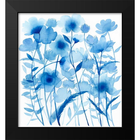 Cobalt Sway II Black Modern Wood Framed Art Print by Popp, Grace