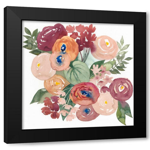 Pirouette Posy I Black Modern Wood Framed Art Print by Popp, Grace