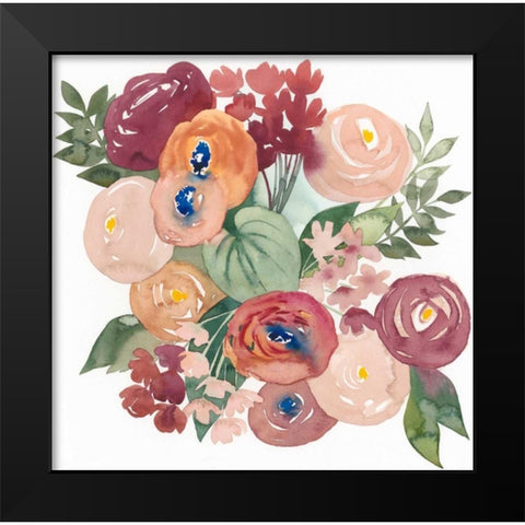 Pirouette Posy I Black Modern Wood Framed Art Print by Popp, Grace