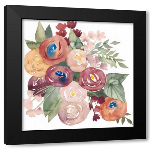 Pirouette Posy II Black Modern Wood Framed Art Print by Popp, Grace