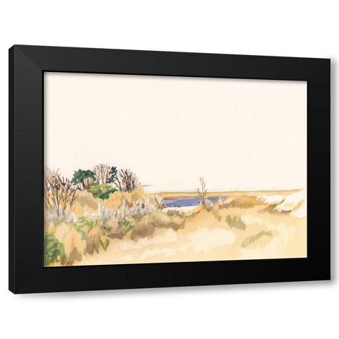 Minimalist Coastline III Black Modern Wood Framed Art Print with Double Matting by Miller, Dianne