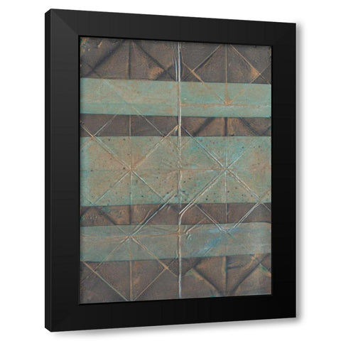 Embossed Patina II Black Modern Wood Framed Art Print by Lam, Van
