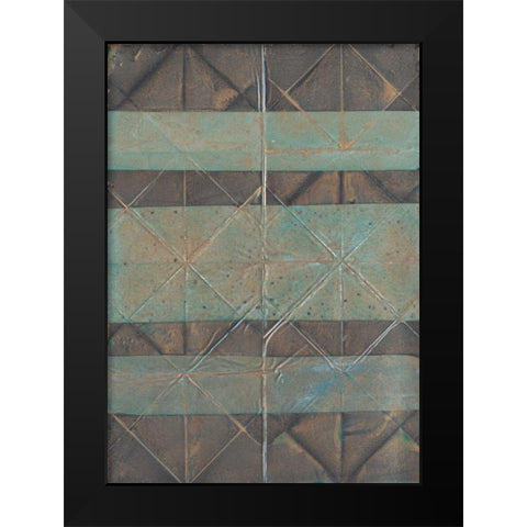 Embossed Patina II Black Modern Wood Framed Art Print by Lam, Van