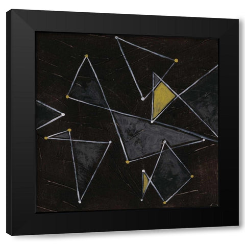 Algorithm I Black Modern Wood Framed Art Print by Vess, June Erica