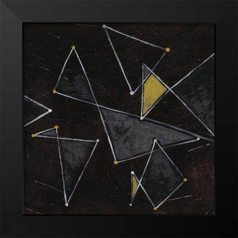 Algorithm I Black Modern Wood Framed Art Print by Vess, June Erica