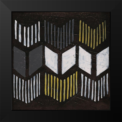 Algorithm III Black Modern Wood Framed Art Print by Vess, June Erica