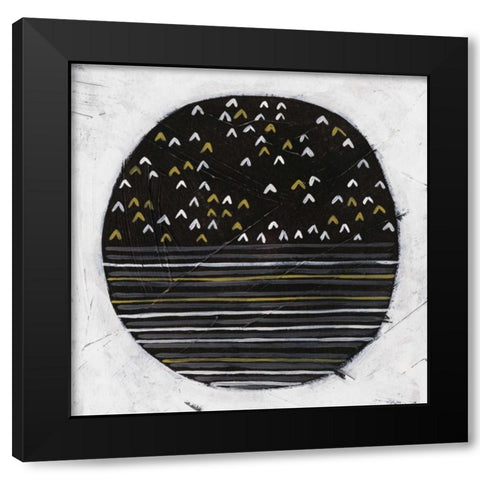 Algorithm VI Black Modern Wood Framed Art Print with Double Matting by Vess, June Erica