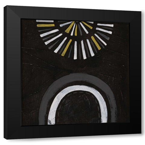 Algorithm VII Black Modern Wood Framed Art Print with Double Matting by Vess, June Erica
