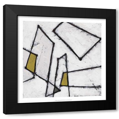 Algorithm XII Black Modern Wood Framed Art Print by Vess, June Erica