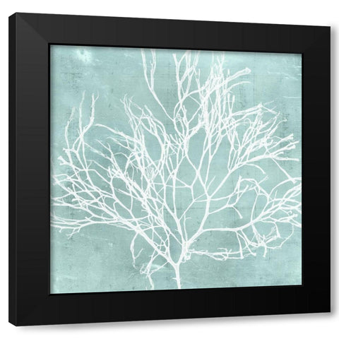 Seaweed on Aqua II Black Modern Wood Framed Art Print by Vision Studio