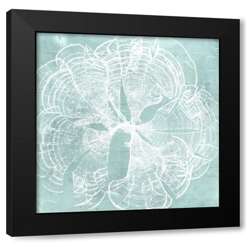 Seaweed on Aqua VIII Black Modern Wood Framed Art Print with Double Matting by Vision Studio