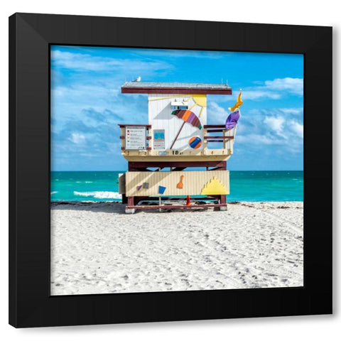 Miami Beach IV Black Modern Wood Framed Art Print by Silver, Richard
