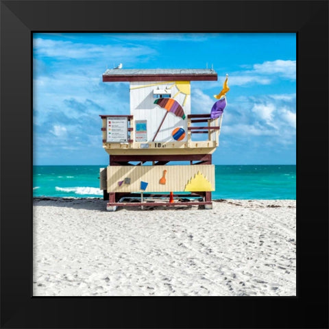 Miami Beach IV Black Modern Wood Framed Art Print by Silver, Richard