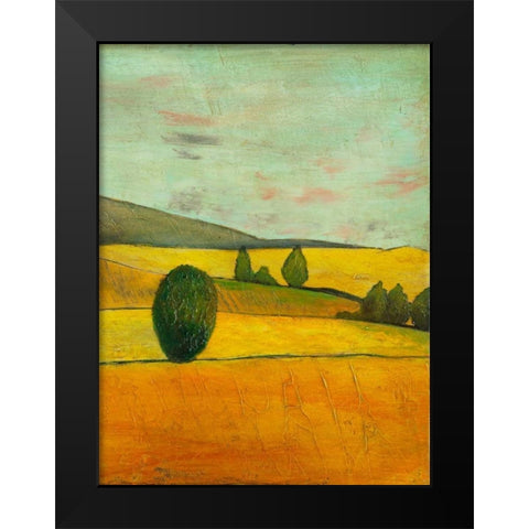 Pastel Hills IV Black Modern Wood Framed Art Print by Altug, Mehmet