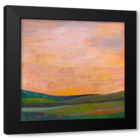 Vivid Layered Landscape I Black Modern Wood Framed Art Print by Altug, Mehmet