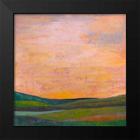 Vivid Layered Landscape I Black Modern Wood Framed Art Print by Altug, Mehmet