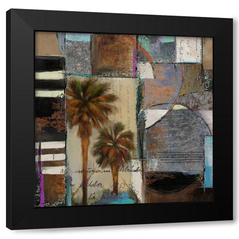 Abstract Palms I Black Modern Wood Framed Art Print by Novak, Rick