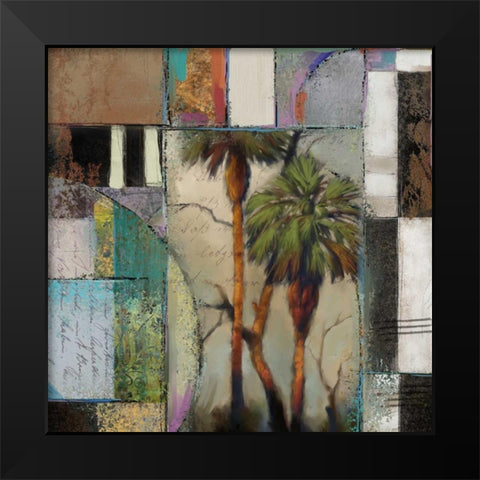 Abstract Palms II Black Modern Wood Framed Art Print by Novak, Rick